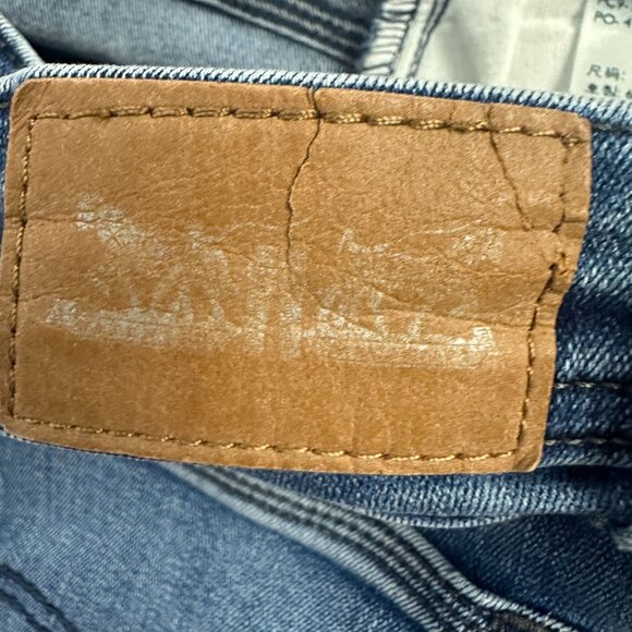 Levis Womens 529 Curvy Bootcut Jeans W27 L30 Medium Wash Distressed Denim - Picture 5 of 10